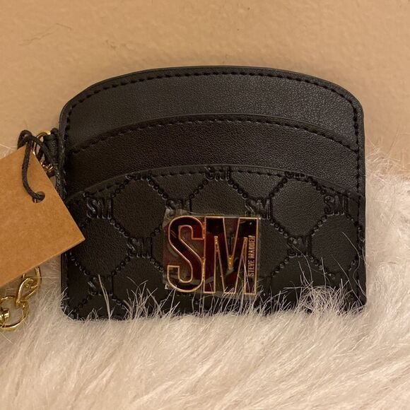 NWT Steve Madden BBasic Black Card Case - Picture 1 of 7